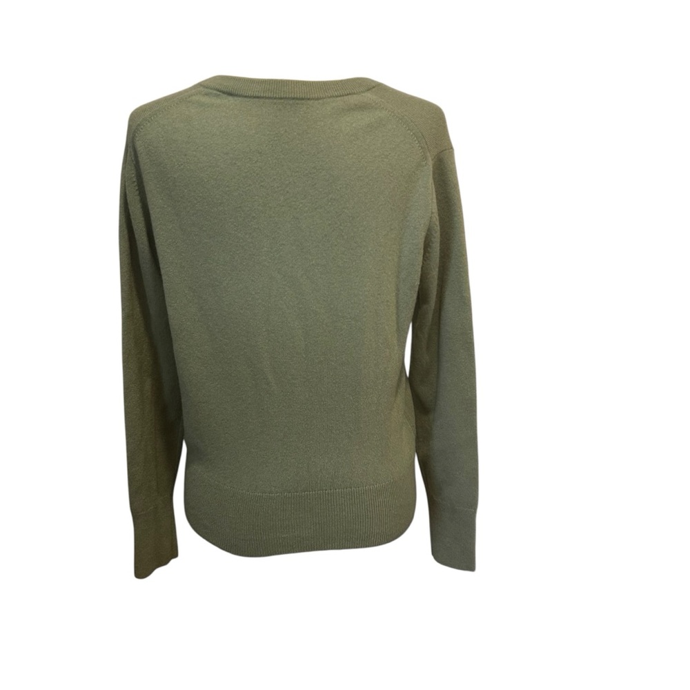 Vince sweater cashmere wool women’s size XS green v neck pullover soft luxury - Picture 6 of 16